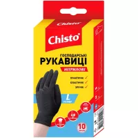Перчатки хозяйственные Chisto Нитриловые 10 шт. L Фото