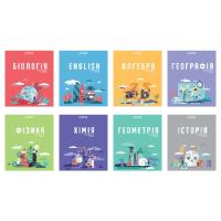 Тетрадь Kite набір предметних Urban 48 аркушів 8 шт Фото