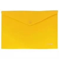 Папка - конверт Economix А4 180 мкм, непрозора, фактура "помаранч", жовта Фото