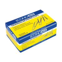 Скрепки канцелярские Economix 25 мм треугольная, 100шт Фото