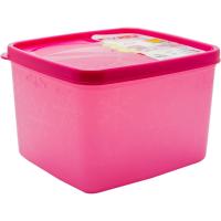 Пищевой контейнер Irak Plastik Alaska квадратний 1,2 л рожевий Фото