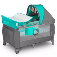 Детский манеж Lionelo Sven Plus Turquoise-grey Фото