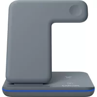 Зарядний пристрій Canyon WS-303, 3in1 Wireless Dark Grey Фото