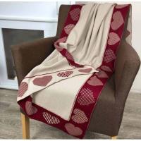 Плед Прованс вязаный Сердца 100х150 см Фото