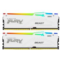 Модуль пам'яті для комп'ютера Kingston Fury (ex.HyperX) DDR5 64GB (2x32GB) 5600 MHz Beast White RGB Фото