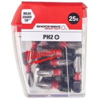 Набор бит Milwaukee SHOCKWAVE, PH2, 25мм, 25шт Фото