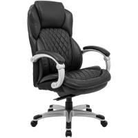 Офисное кресло Richman Преміо Пластик Річ Synchro Шкіра Спліт Чорна Фото