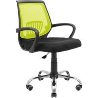 Офісне крісло Richman Стар Хром Піастра Сітка чорна + зелена Фото