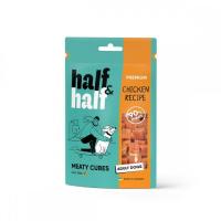 Лакомство для собак Half&Half в форме мясных кубиков с курицей 100 г Фото