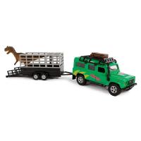 Машина Techno Drive Land Rover причепом і динозавром Фото