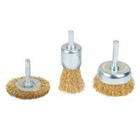 Щетка для электроинструмента Sigma набор 3шт, 25; 50; 50мм хвостовик 6мм, латунирован Фото