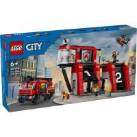 Конструктор LEGO City Пожарное депо с пожарной машиной 843 деталей Фото