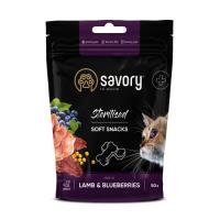 Лакомство для котов Savory для стерилизованных, ягненок с черникой 50 г Фото