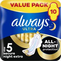 Гигиенические прокладки Always Ultra Secure Night Extra Розмір 5 10 шт. Фото