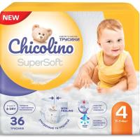 Подгузники Chicolino Super Soft Размер 4 (7-14 кг) 36 шт, 4 Упаковки Фото