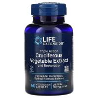 Травы Life Extension Экстракт крестоцветных тройного действия с ресвера Фото