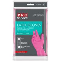 Перчатки хозяйственные PRO service Professional Латексные Розовые 1 пара L Фото