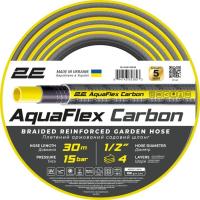 Поливочный шланг 2E AquaFlex Carbon 1/2", 30м, 4 шари, 20бар, -10+60°C Фото