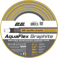 Поливочный шланг 2E AquaFlex Graphite 1/2", 20м, 4 слоя, 20бар -10+50° Фото