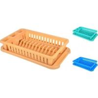 Сушилка для посуды Консенсус 1 ярус блакитна Фото