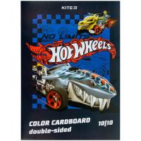 Цветной картон Kite А4 двухсторонний Hot Wheels 10 листов Фото
