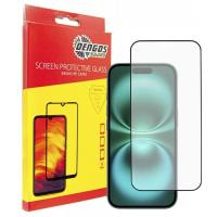 Стекло защитное Dengos Full Glue iPhone 16 (black) Фото
