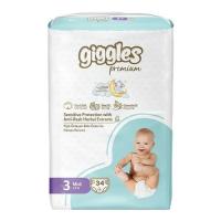 Підгузки Giggles Premium 3 Midi 4-9 кг 34 шт Фото