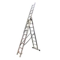 Лестница GTM 3-секции, раскладная, 3*9ст. 2,45-5,69м Фото