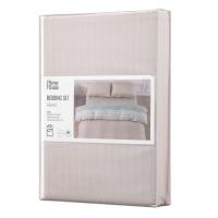 Постельное белье Ardesto Gloria сатин полоски, коричневый евро 200х220 Фото