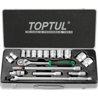 Набір інструментів Toptul з тріскачкою 1/2" 18шт. (6-гр.) Фото