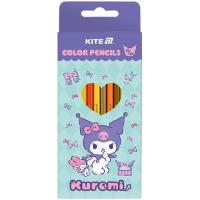 Карандаши цветные Kite Kuromi двосторонні, 12 кольорів Фото