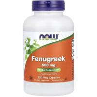 Травы Now Foods Пажитник, 500 мг, Fenugreek, 250 вегетарианских к Фото