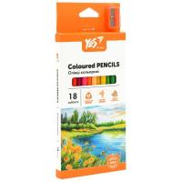 Карандаши цветные Yes Orange Line 18 кольорів з точилкою Фото