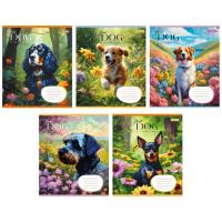 Тетрадь 1 вересня Floral dog А5 18 листов клетка Фото