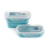 Ланч-бокс СИЛА складаний з кришкою-засувкою блакитний 350 мл Фото