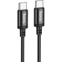 Дата кабель HOCO USB-C to USB-C 1.0m Wind 60W X89 black Фото