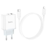 Зарядное устройство HOCO C105A Stage 1xUSB-C PD20W + 1xUSB QC3.0 + cable US Фото