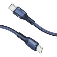 Дата кабель Promate USB-C to USB-C 1.2m 60W PD FletchLink-CC blue Фото