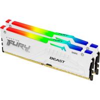 Модуль памяти для компьютера Kingston Fury (ex.HyperX) DDR5 32GB (2x16GB) 6000 MHz Beast RGB EXPO White Фото