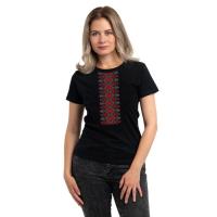 Футболка Sol's Regent Women Вишиванка вертикально чорний S Фото