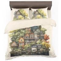 Постельное белье Home Line Домики, бязь, полуторный Фото