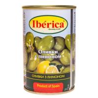 Овощная консервация Iberica Оливки зеленые фаршированные лимоном 300 г Фото