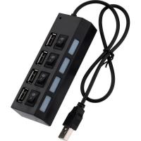 Концентратор Voltronic USB 2.0 to 4xUSB with switches black Фото