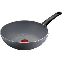 Сковорода Tefal ВОК Halo 28 см, алюміній, бакеліт, сірий Фото