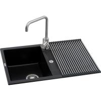 Мийка кухонна GRANADO комплект VALENCIA black shine_чаша ліворуч Фото