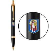 Ручка кулькова Parker IM 17 CITY Black GT BP Герб Києва Фото
