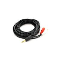 Кабель мультимедийный Voltronic 3.5mm M to 2xRCA M 1.5m black Фото