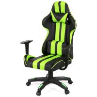 Кресло игровое Аклас Стрик Light ANF Зеленый (PU-черный/салатовый) Фото