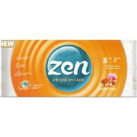 Туалетная бумага Zen Premium Care Almond Touch 3 слоя 8 рулонов Фото