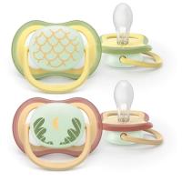 Пустышка Philips AVENT Ultra Air Нічна 0-6 місяців 2 шт Фото